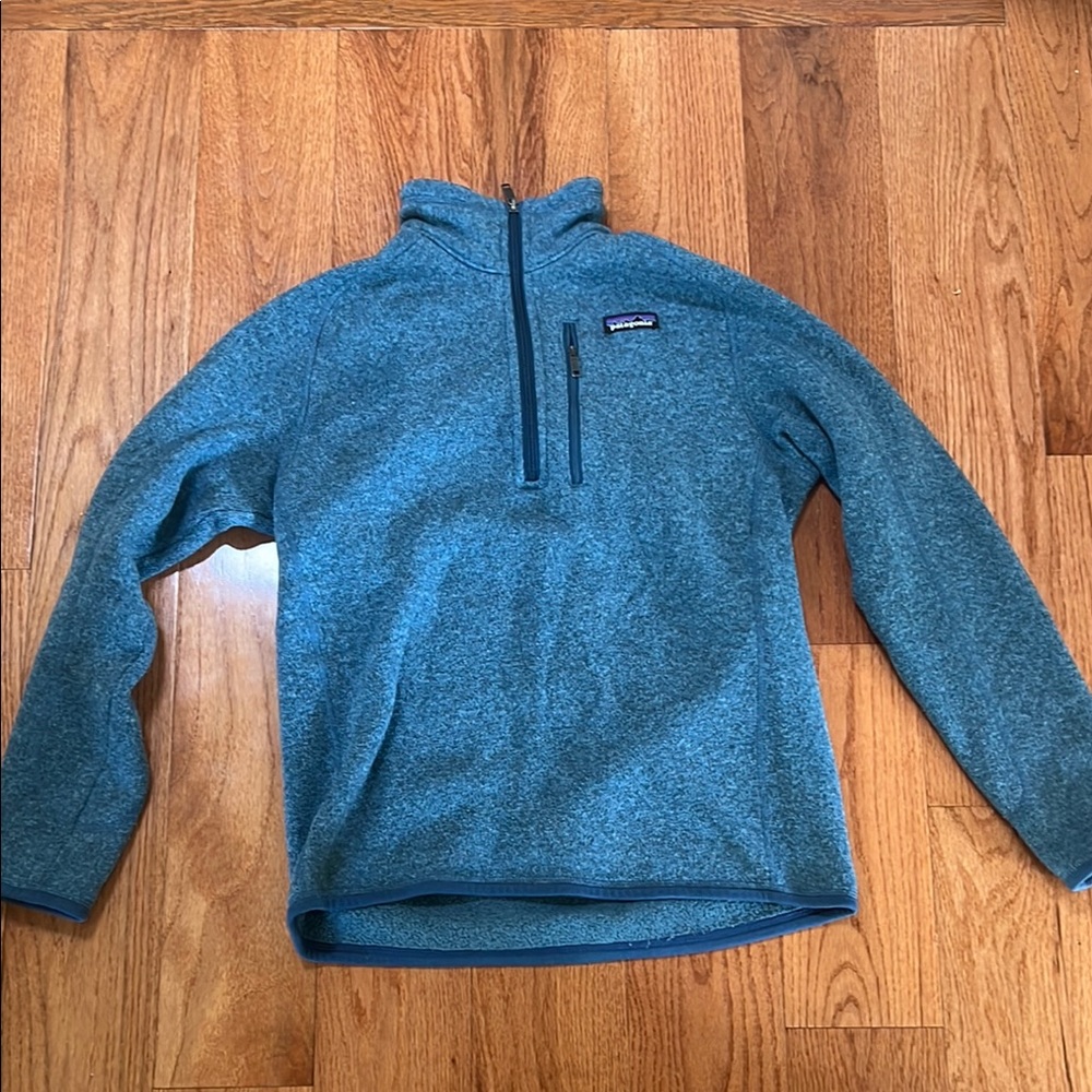 Patagonia Men's Zip-Up Sweater in Teal